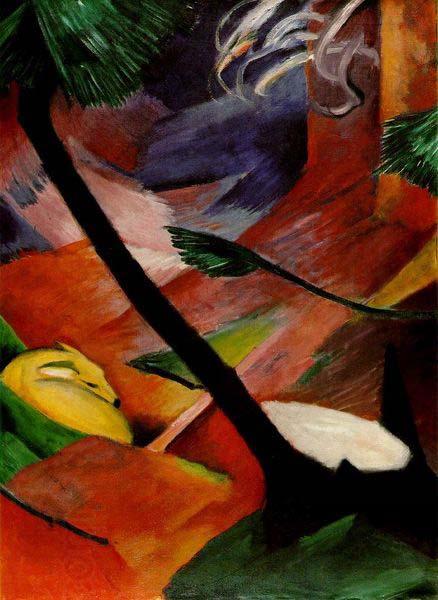 Franz Marc Deer in the Woods II, 1912 China oil painting art